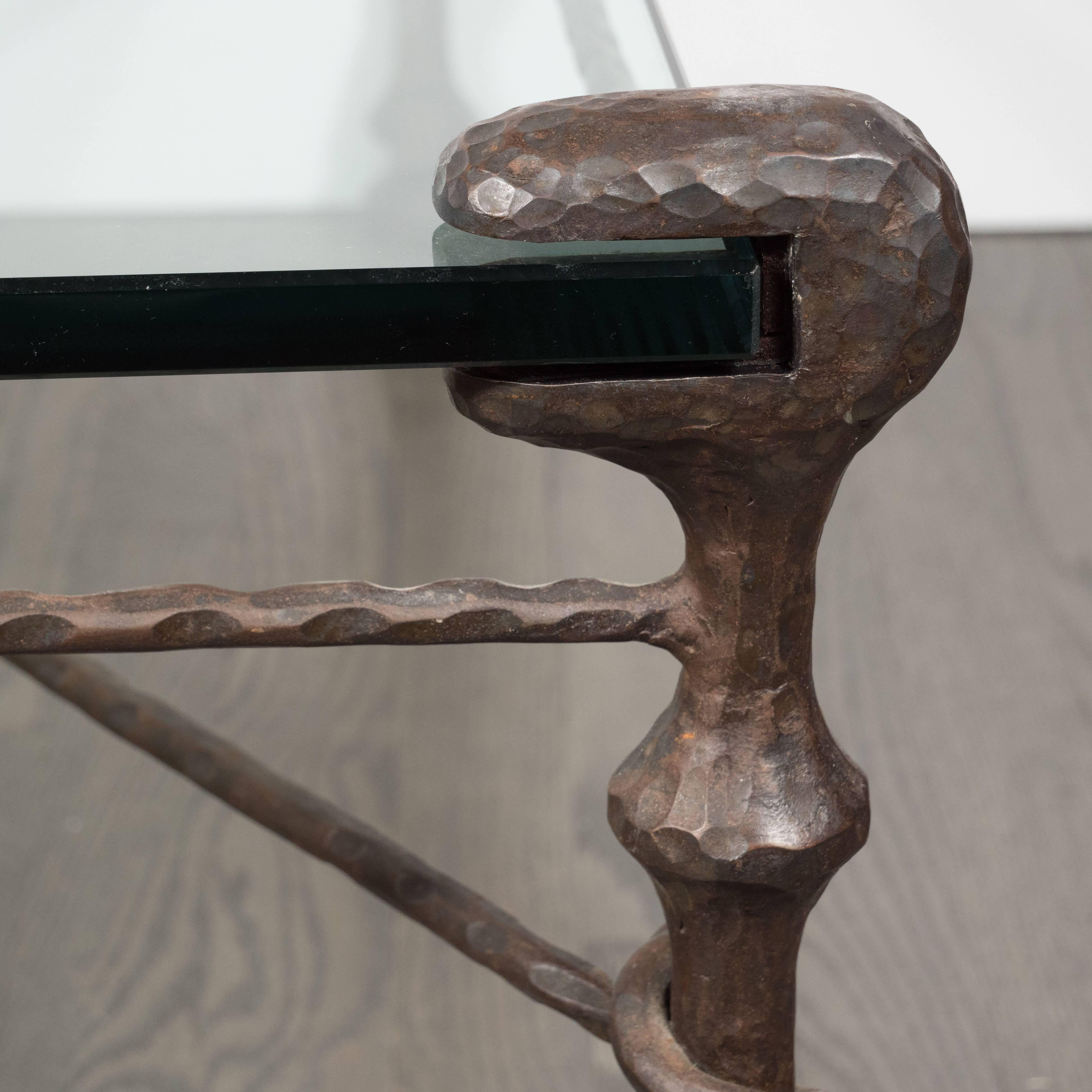 Mid-Century Modern Sculptural Bronze Table in the Manner of Giacometti 4
