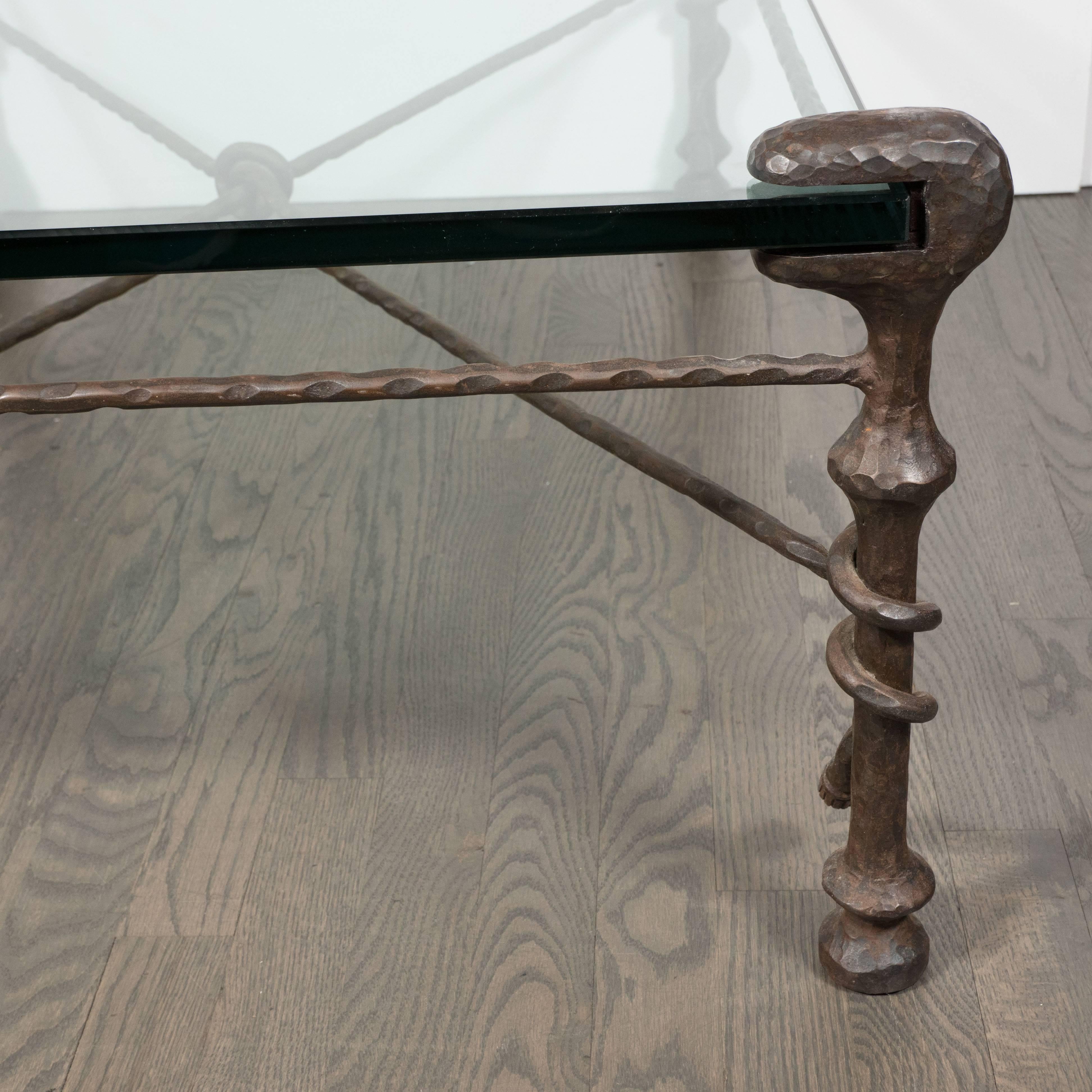 Mid-Century Modern Sculptural Bronze Table in the Manner of Giacometti 5
