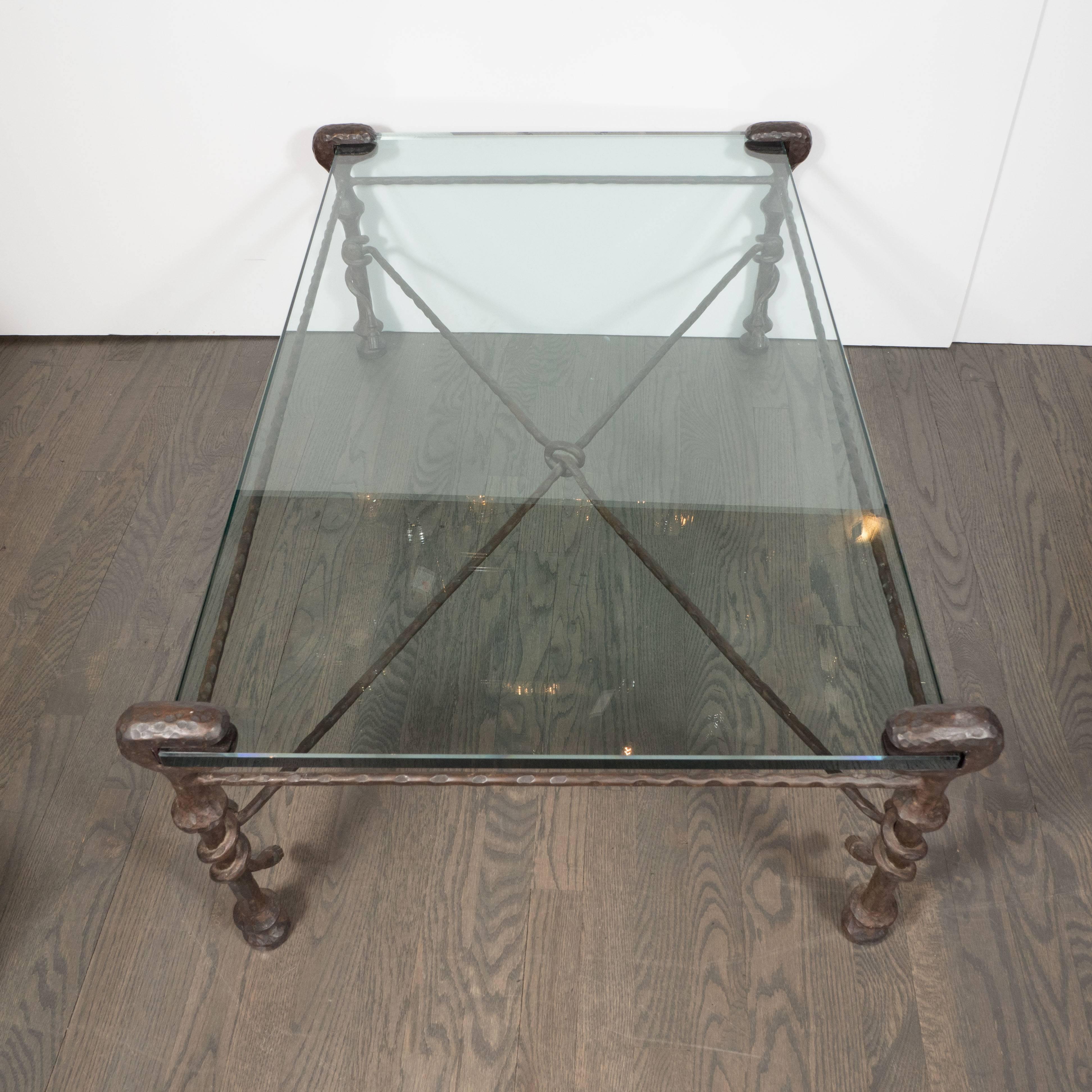 Mid-20th Century Mid-Century Modern Sculptural Bronze Table in the Manner of Giacometti