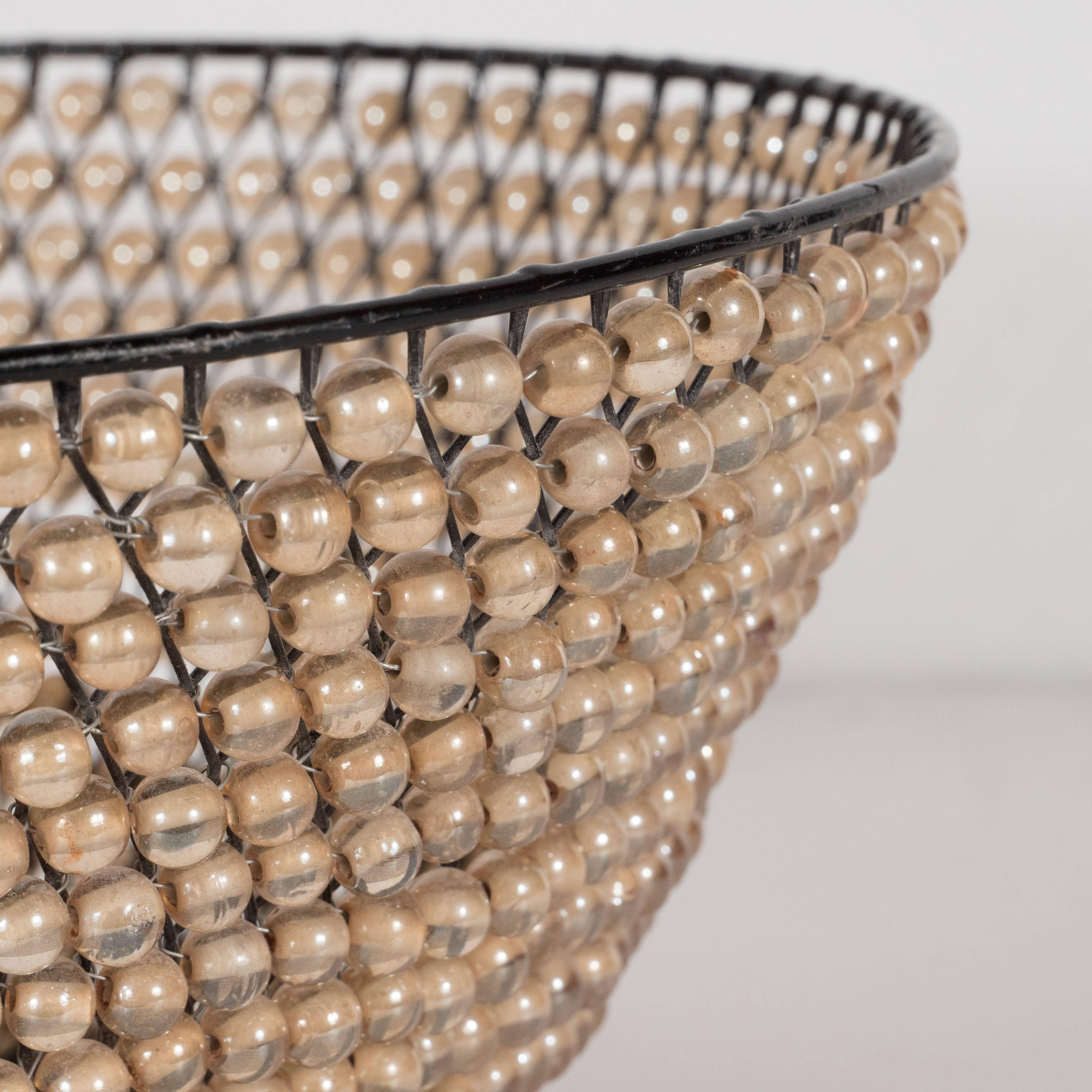 Modernist Basket with an Abundance of Translucent Beads by Kim Seybert 1