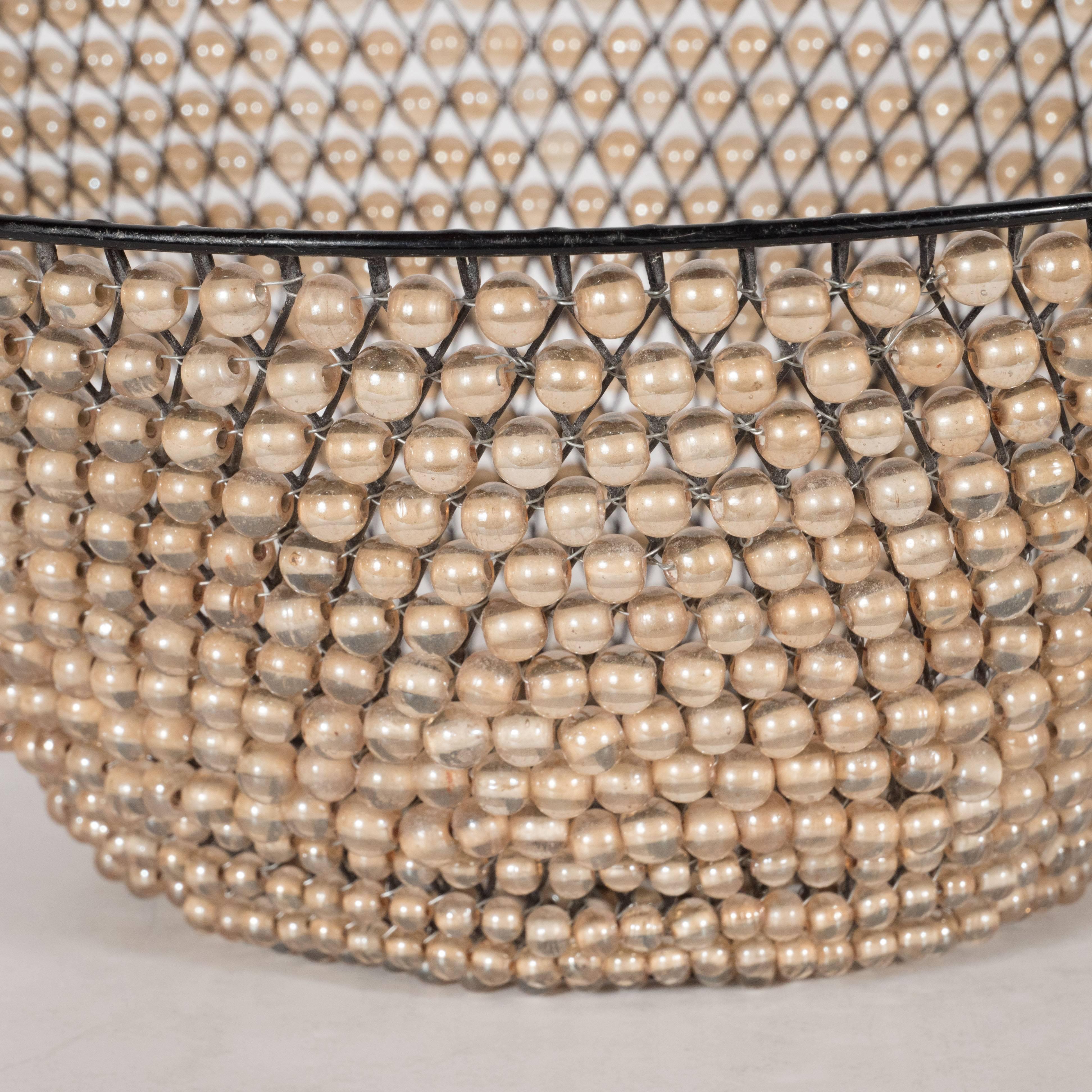 Modernist Basket with an Abundance of Translucent Beads by Kim Seybert In Excellent Condition In New York, NY