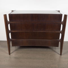 Scandinavian Mid-Century Modern Dresser in Bookmatched Walnut by William Hinn