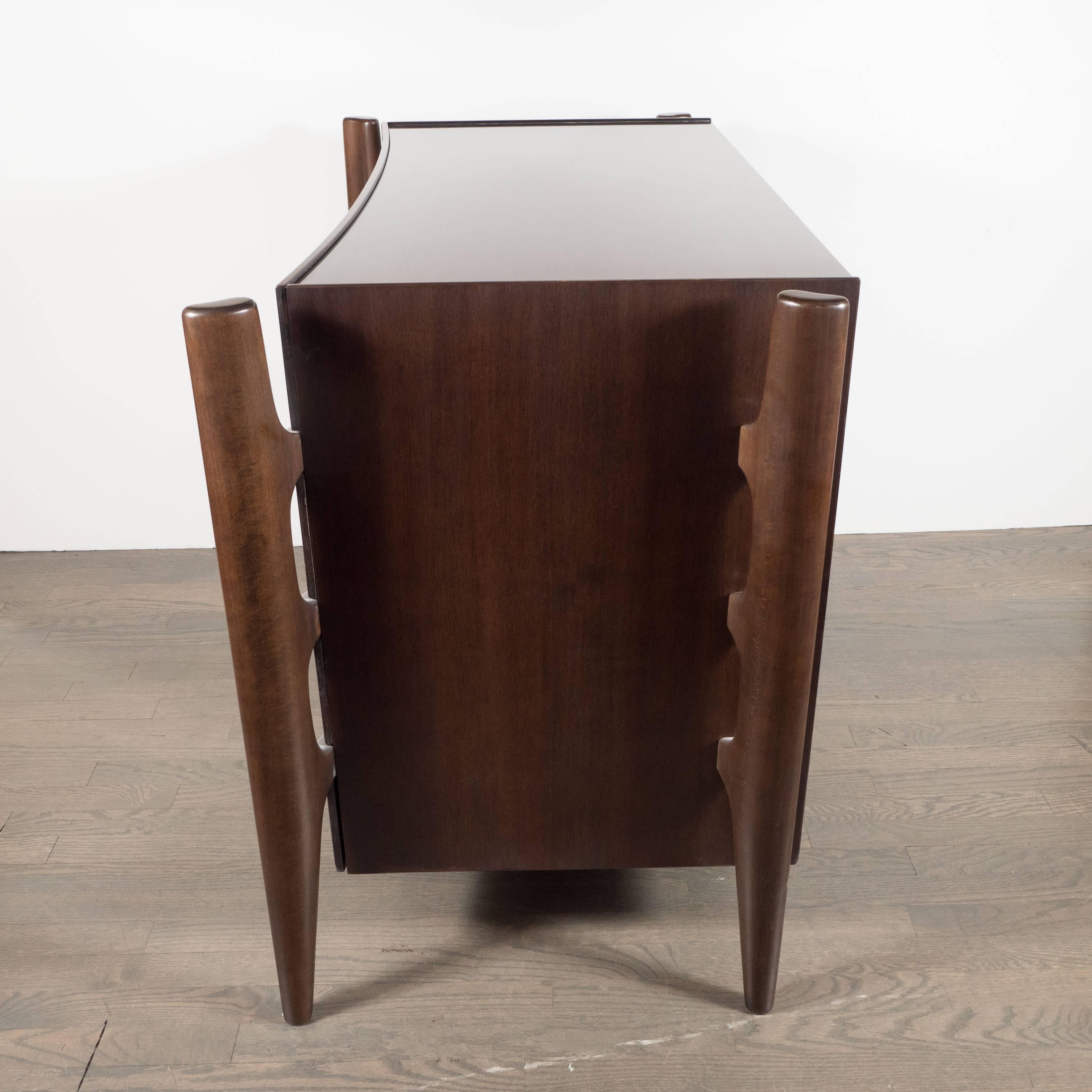 Mid-20th Century Scandinavian Mid-Century Modern Dresser in Bookmatched Walnut by William Hinn