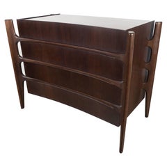 Scandinavian Mid-Century Modern Dresser in Bookmatched Walnut by William Hinn