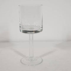 Set of Eight Modernist Translucent Water or Wine Glasses, Signed Calvin Klein
