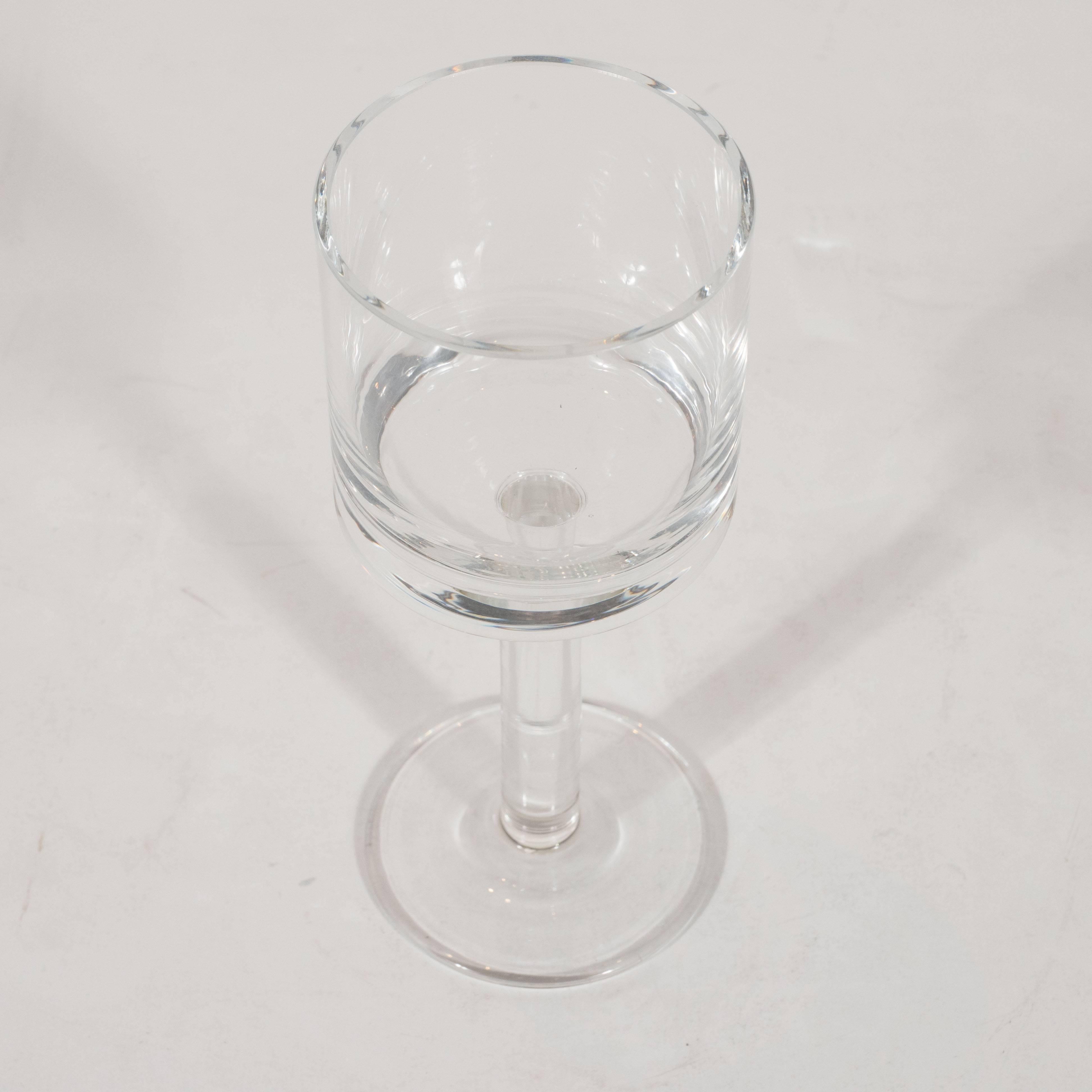 Set of Six Modernist Clear Glass Wine or Water Glasses, Signed Calvin Klein  at 1stDibs | calvin klein wine glasses, calvin klein glassware, calvin klein  drinkware