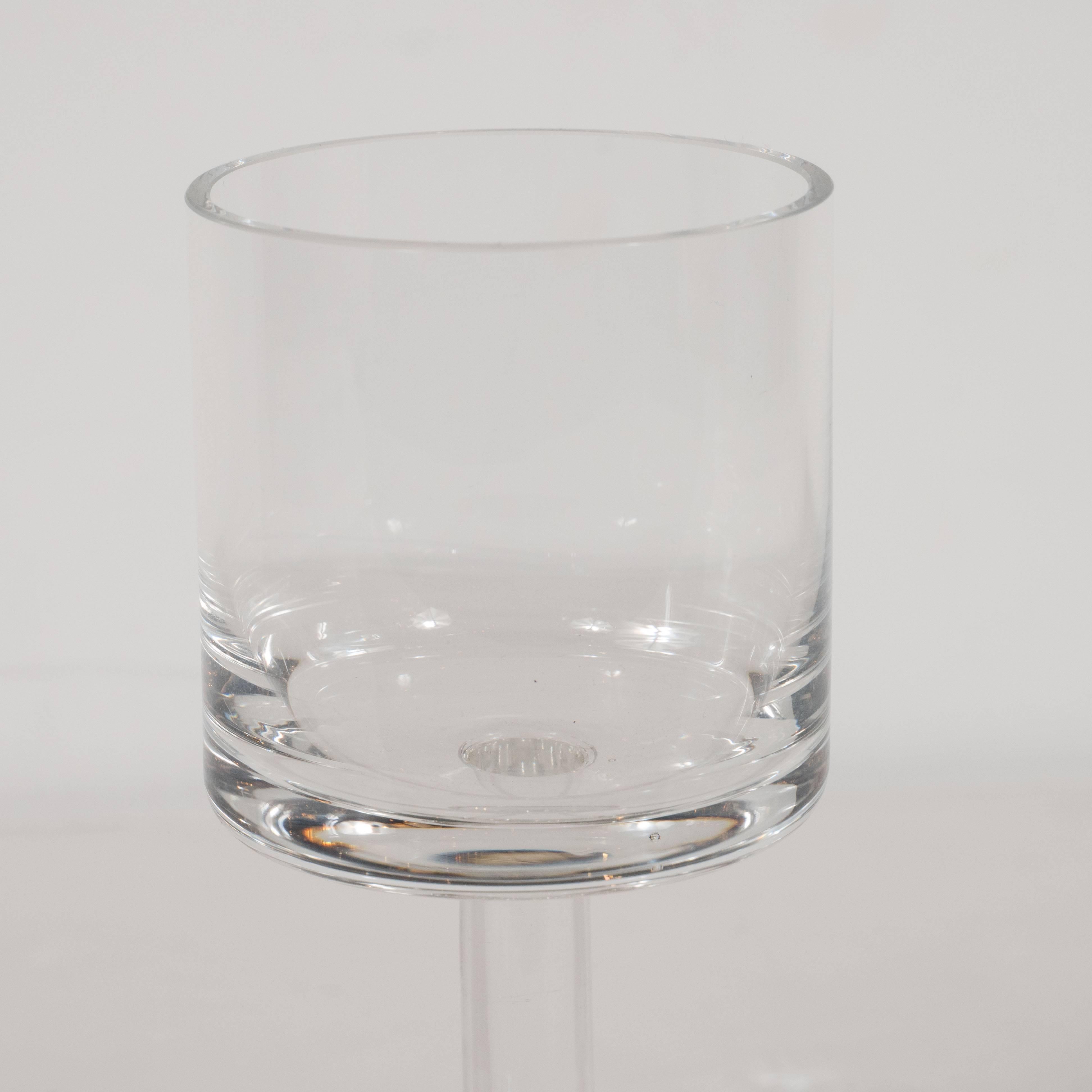 Set of Six Modernist Clear Glass Wine or Water Glasses, Signed Calvin Klein  at 1stDibs | calvin klein wine glasses, calvin klein glassware, calvin  klein drinkware