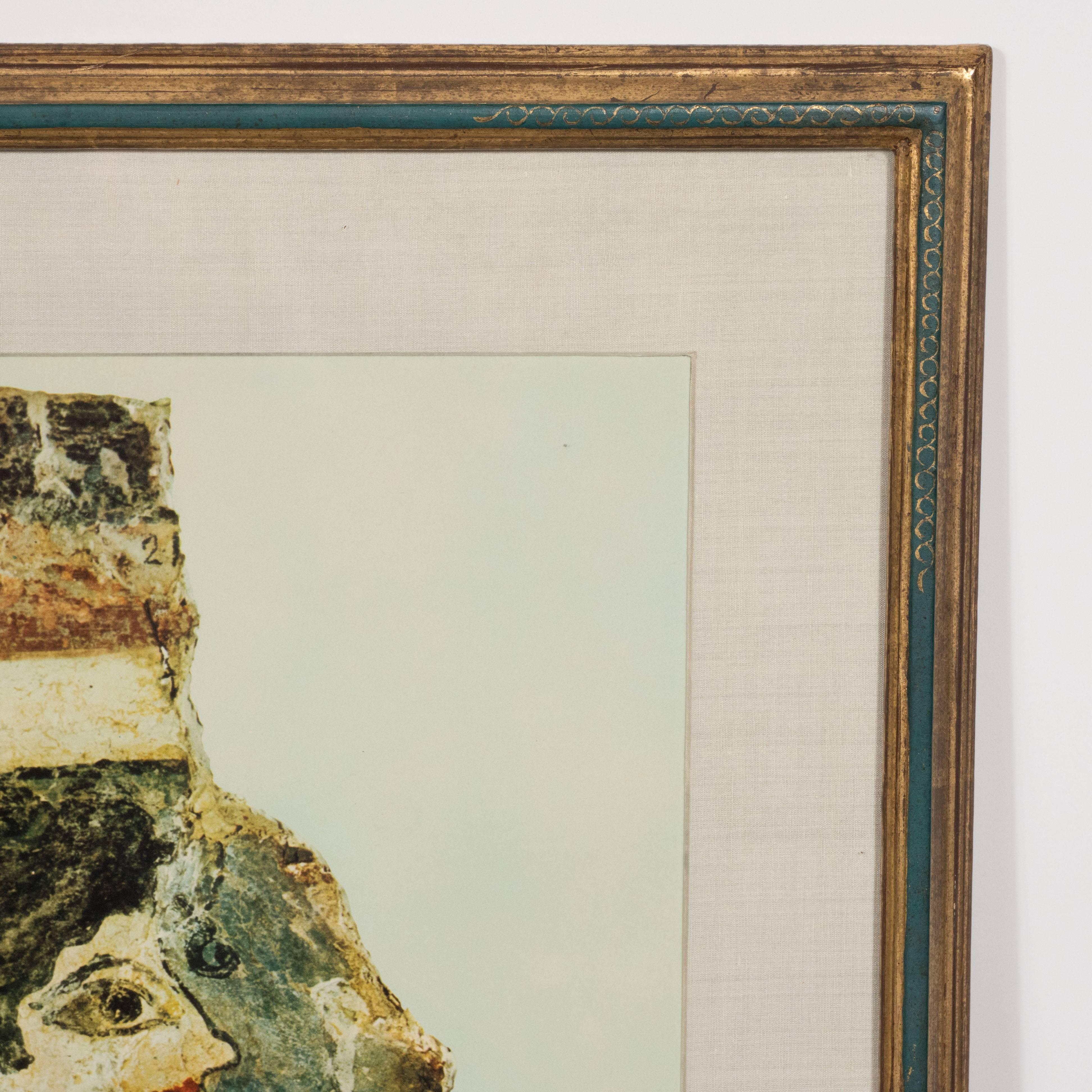 Paper Modernist Print of a Greek Antiquities Pottery Fragment in Custom Gallery Frame