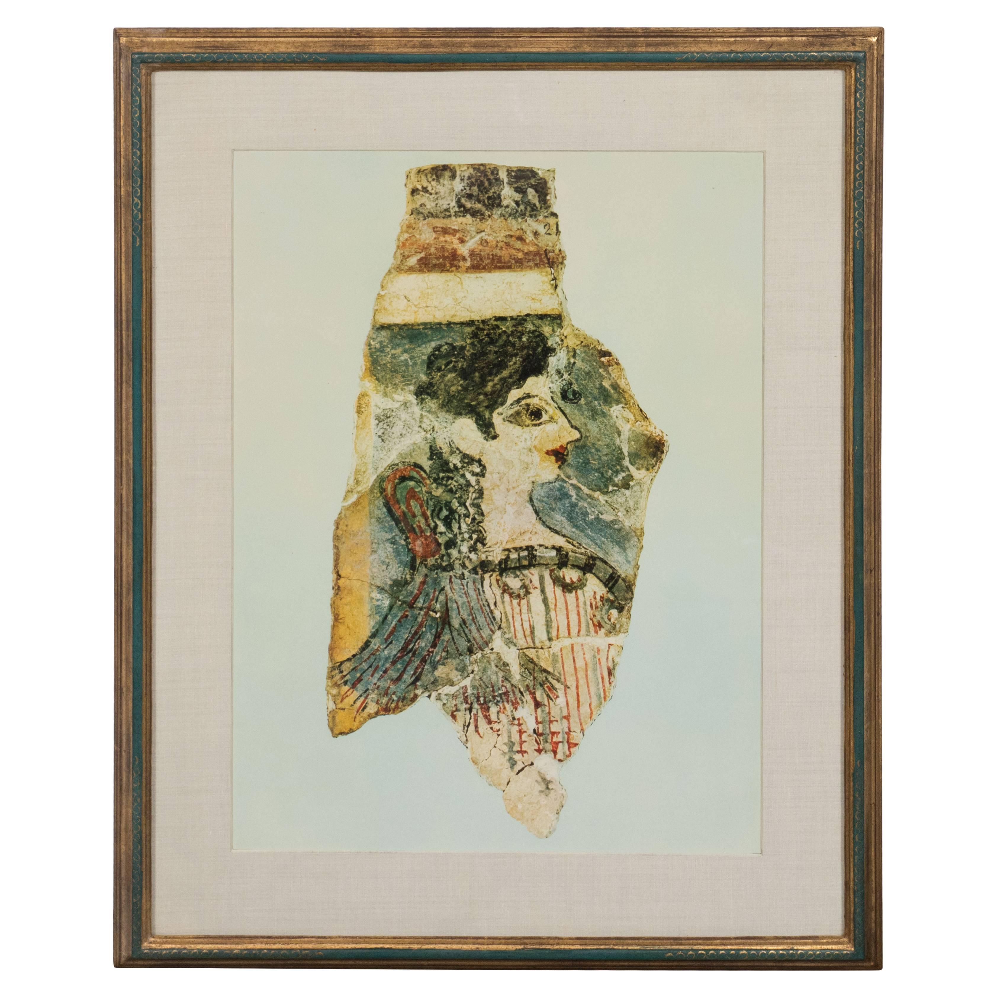 Modernist Print of a Greek Antiquities Pottery Fragment in Custom Gallery Frame