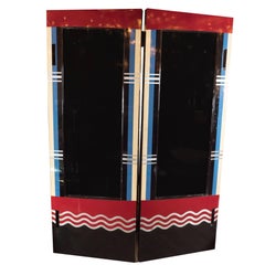 Art Deco Bakelite and Black Lacquer Doors or Theatre Screens by Robert Eberson