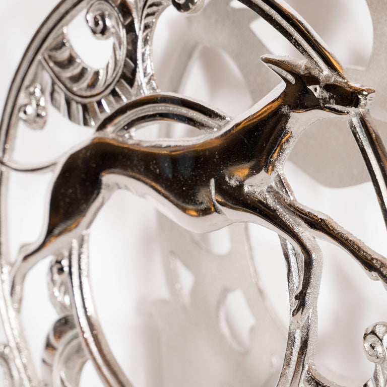 Art Deco Nickeled Bronze Greyhound Magazine Stand at 1stDibs