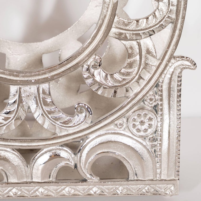 Art Deco Nickeled Bronze Greyhound Magazine Stand at 1stDibs