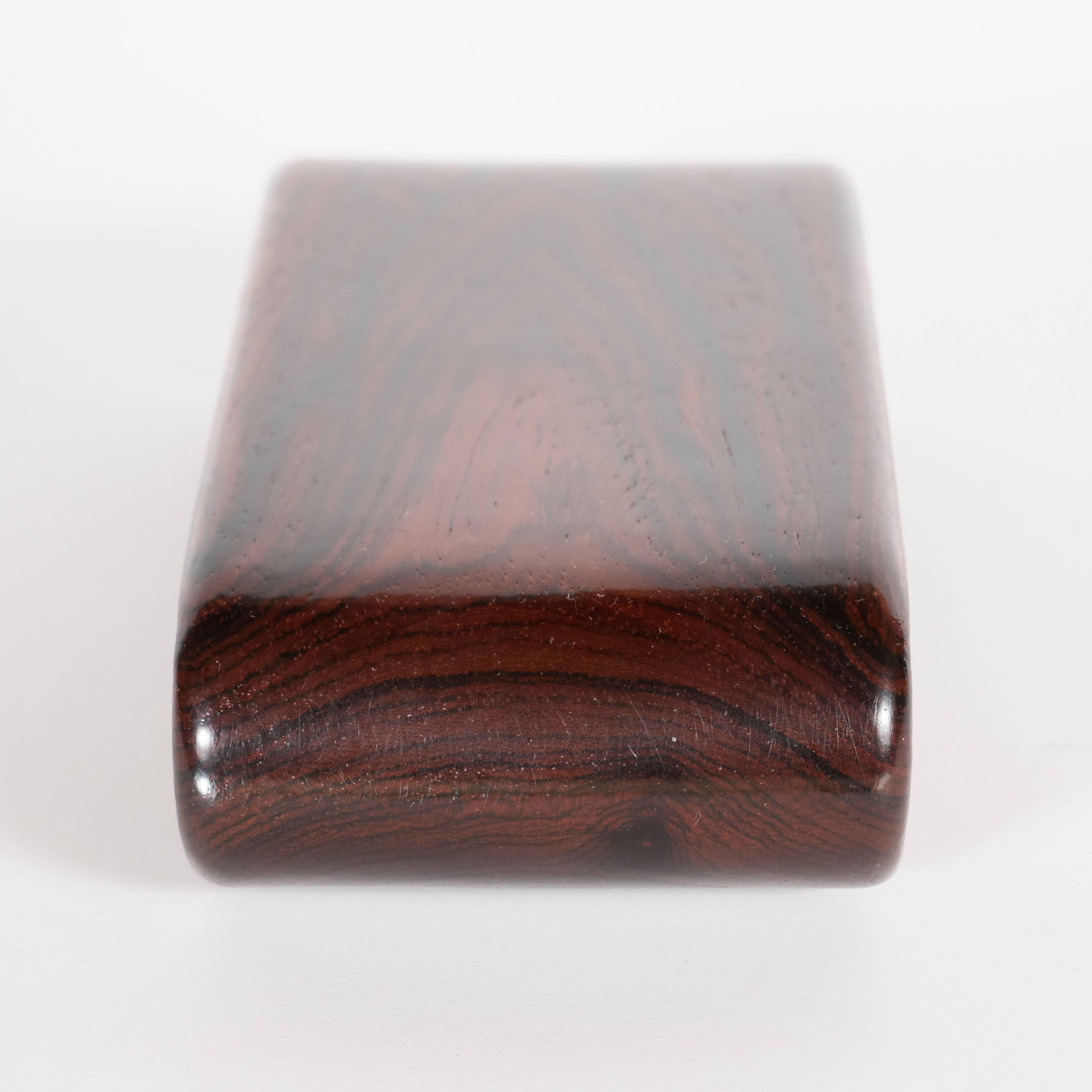 Late 20th Century Modernist Handcrafted Sliding Rosewood Box by Nick Malignano