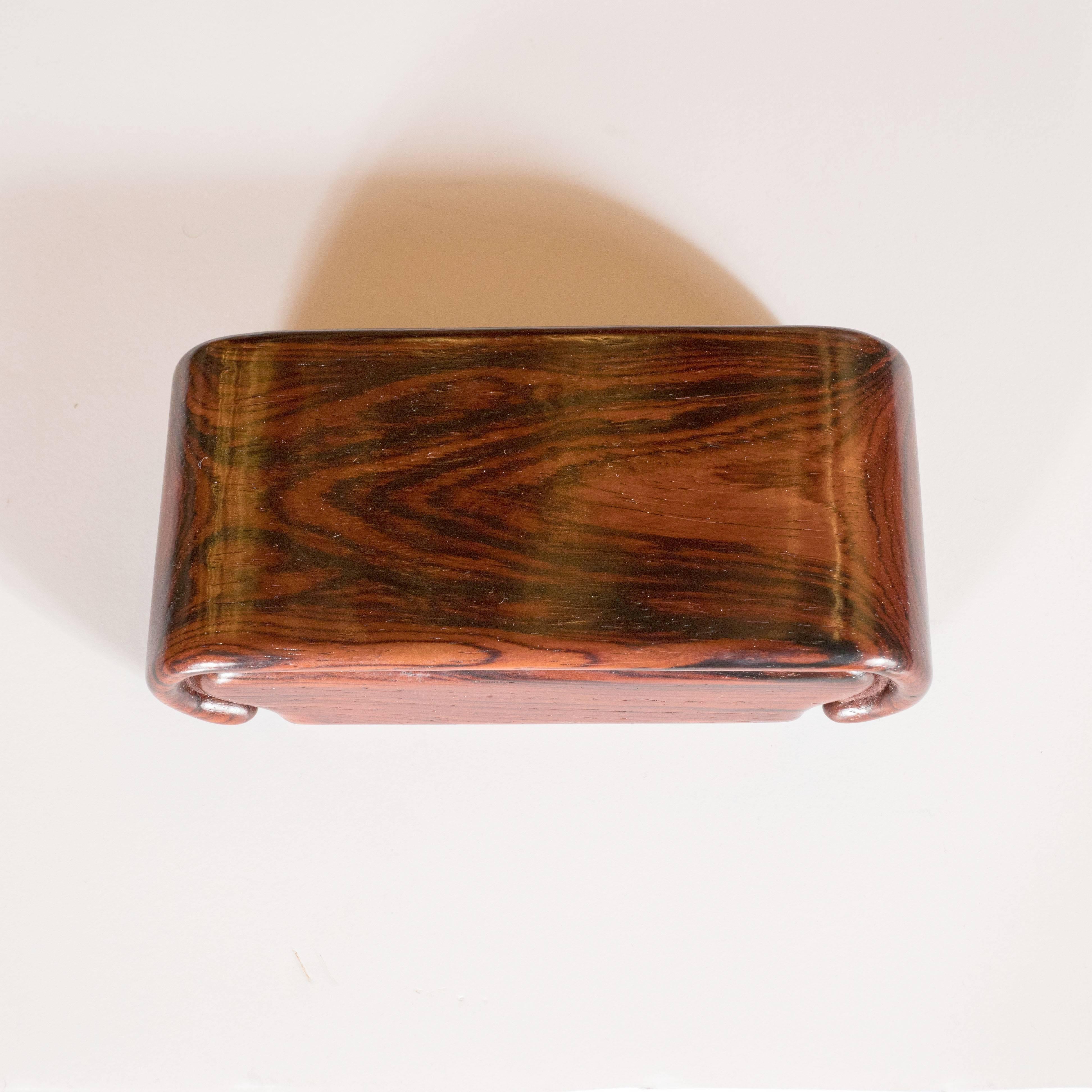 American Modernist Handcrafted Sliding Rosewood Box by Nick Malignano