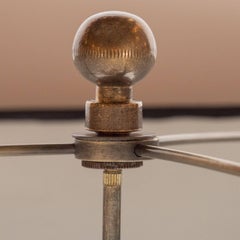 Pair of Modernist Handblown Murano Smoked Glass Table Lamps, 24kt Gold Flecks