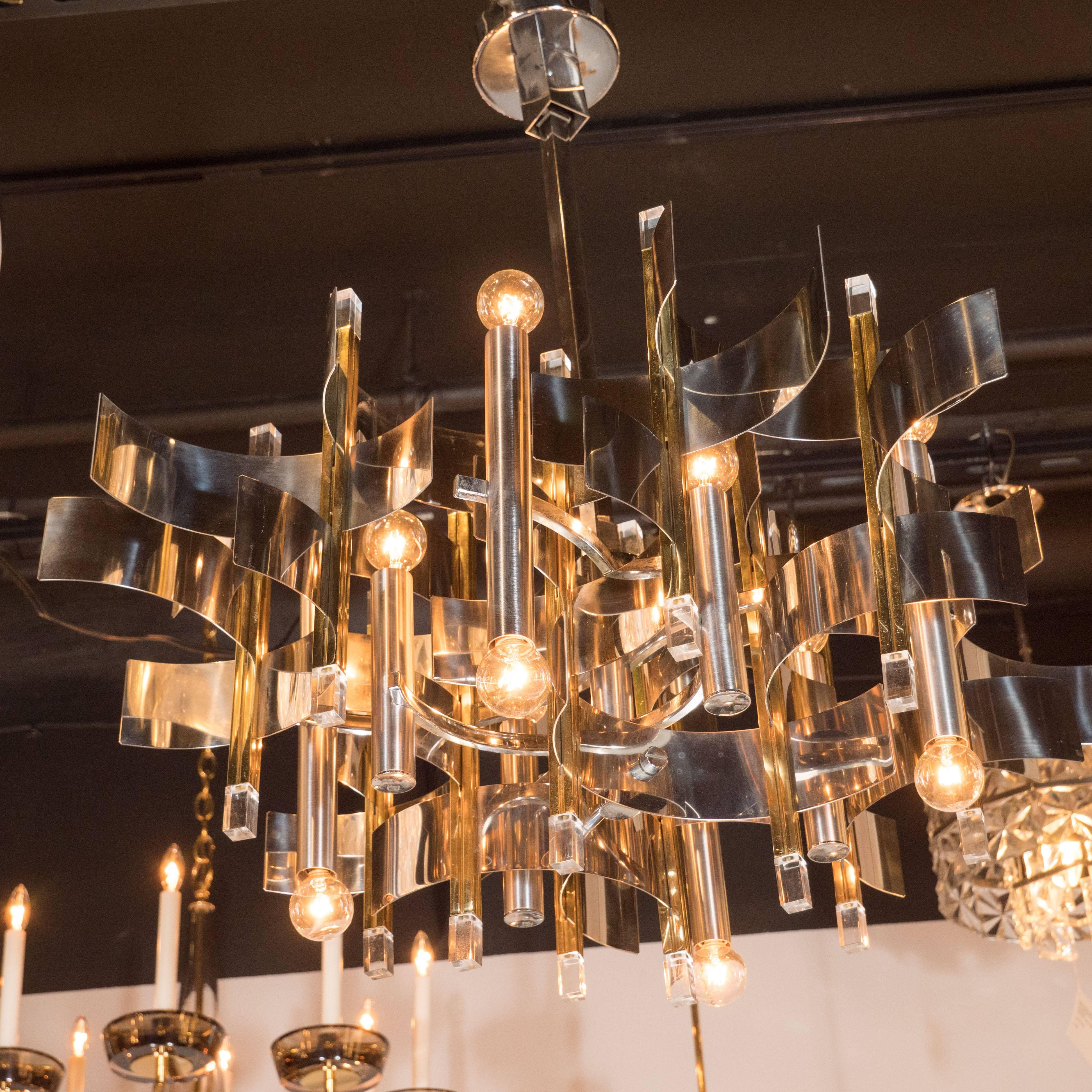 lucite chandelier modern