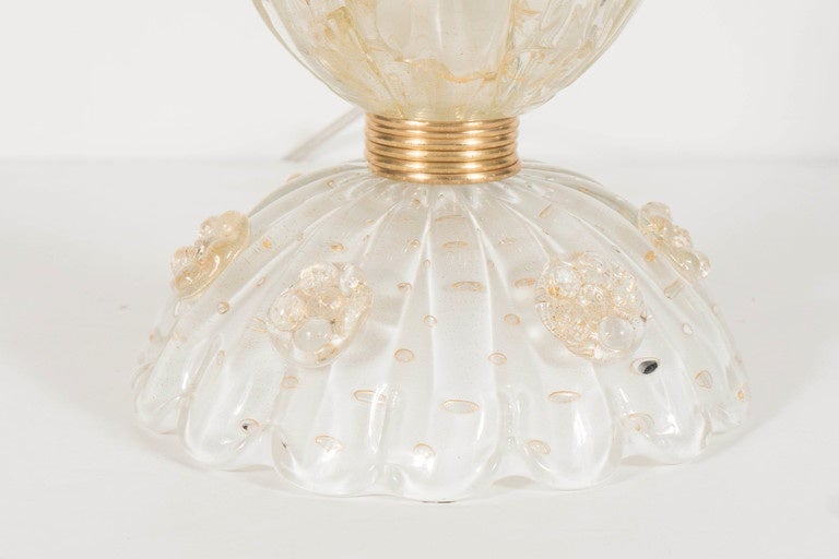 Mid-Century Modern Exquisite and Gorgeous Pair of Murano Glass Lamps by Barovier & Toso