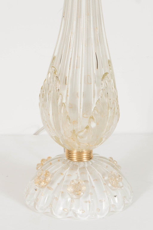 Exquisite and Gorgeous Pair of Murano Glass Lamps by Barovier & Toso In Excellent Condition In New York, NY