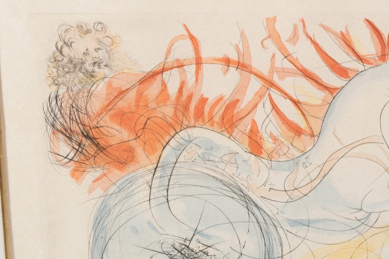Original Etching with Hand Coloring by Salvador Dali 