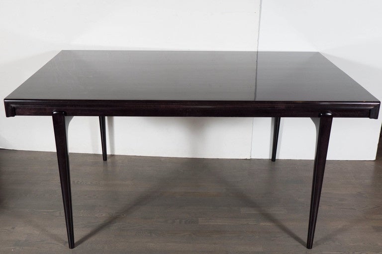 Ultra Chic Mid-Century Modernist Extension Dining Table by Edmond Spence In Excellent Condition In New York, NY