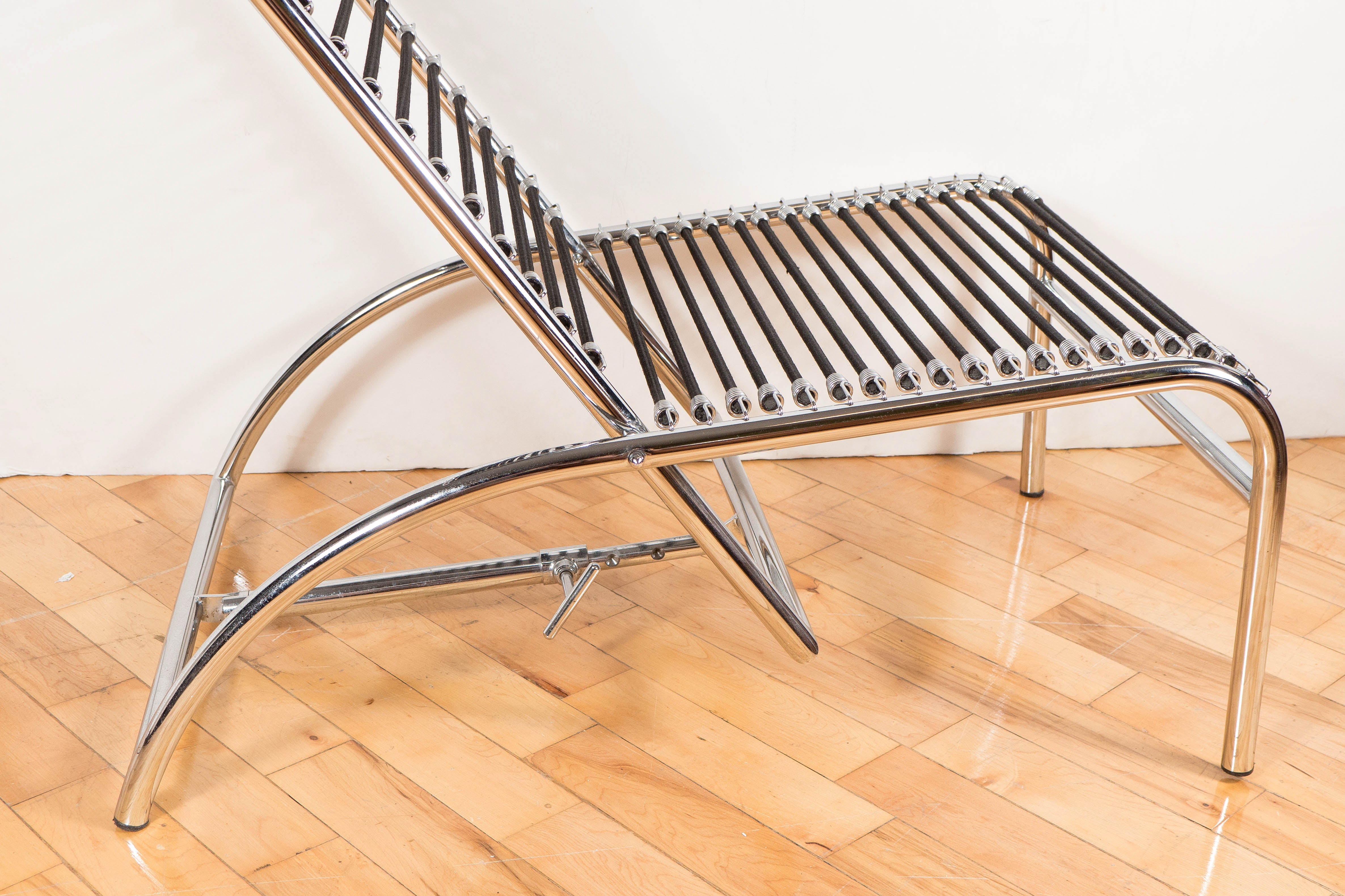 20th Century Original Sandows Tubular Chrome Lounge or Easy Chair by Rene Herbst
