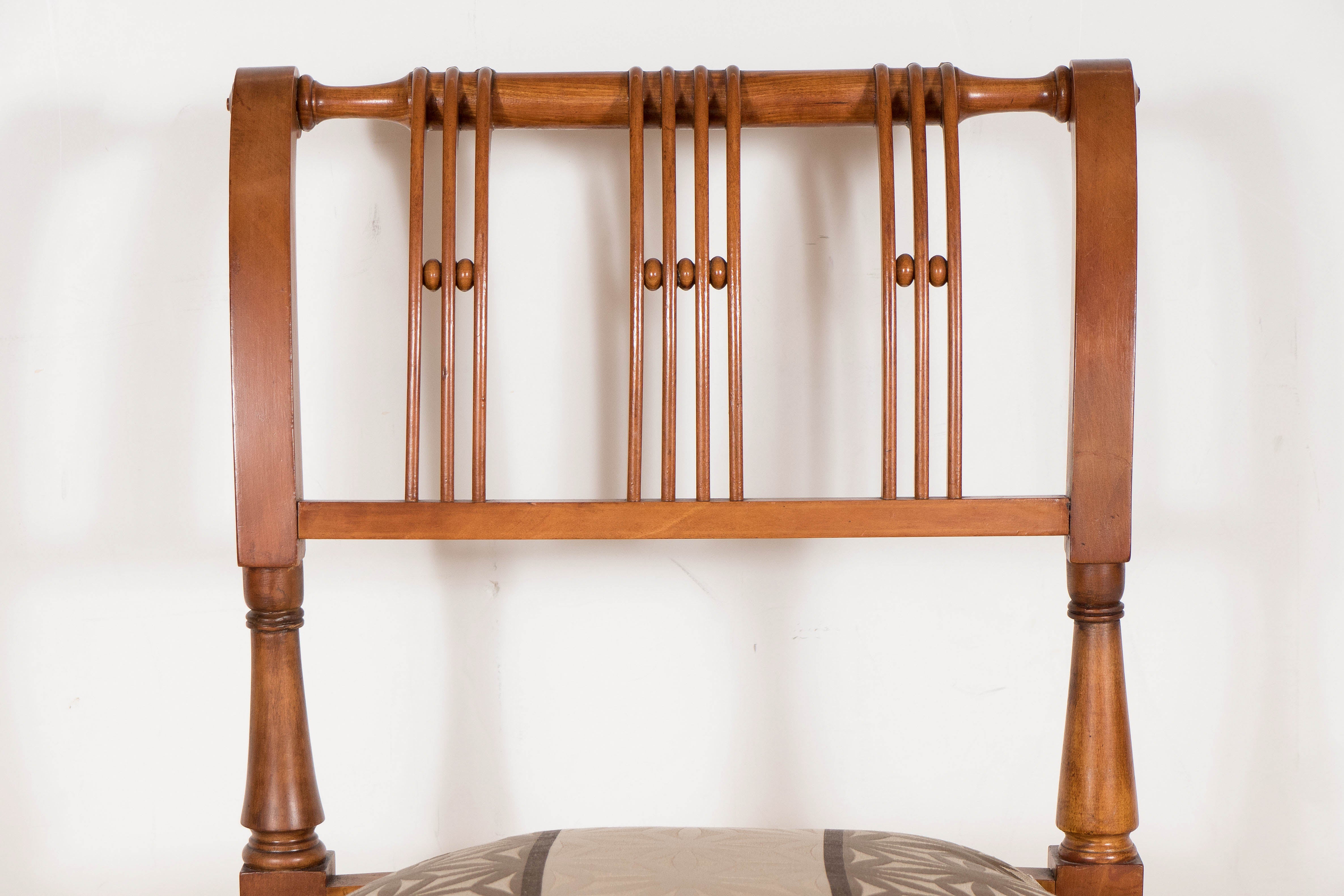 German Elegant Art Deco Biedermeier Chair in Cherrywood