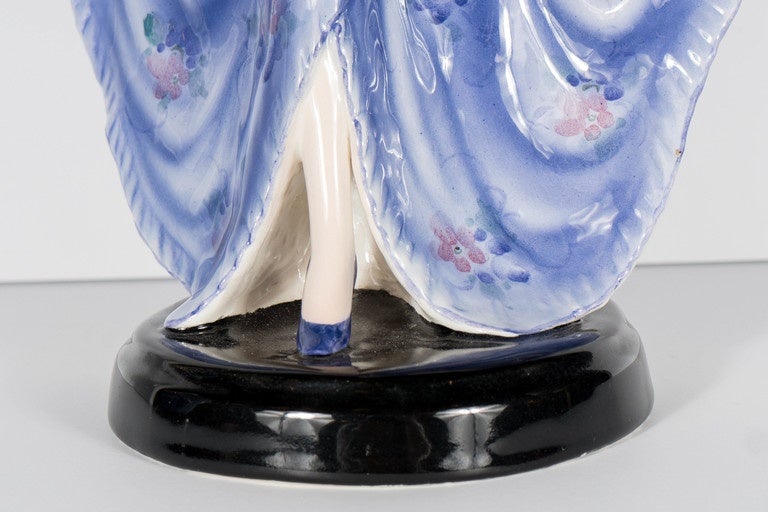Art Deco Ceramic Girl by Stephan Dakon for Goldscheider Named Congress, Lilian Harvey