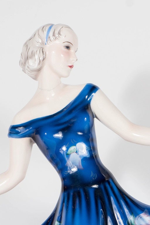 Ceramic Girl by Stephan Dakon for Goldscheider Named Dame Lydia
