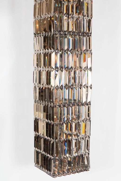 Modern 'Glitterbox' Column Chandelier by George Beadle for Swarovski