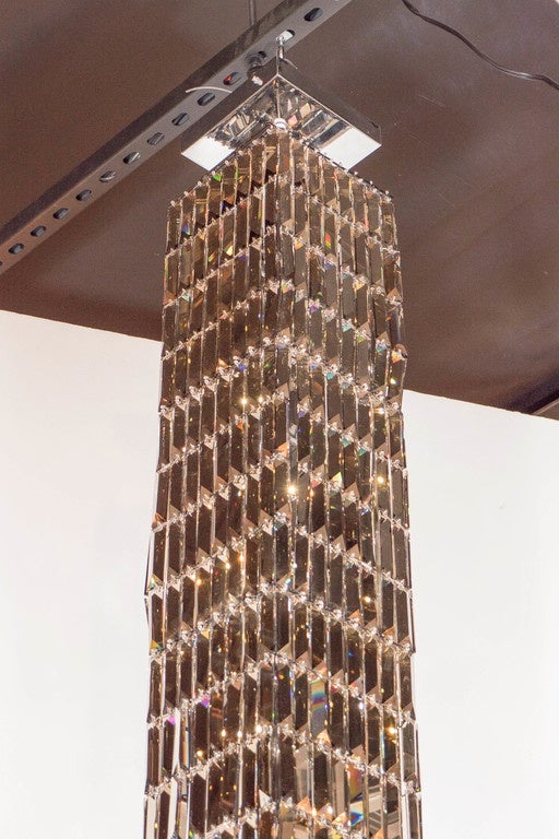 'Glitterbox' Column Chandelier by George Beadle for Swarovski In Excellent Condition In New York, NY