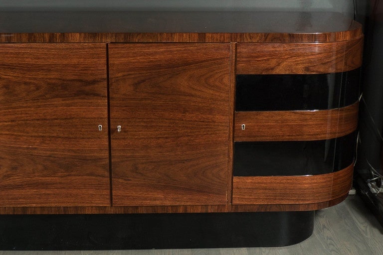 Art Deco Sideboard by Deutsche Mobel in Bookmatched Rosewood