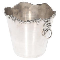 Neoclassical Sterling Silver Bacchus Ice Bucket signed James Deakin & Sons