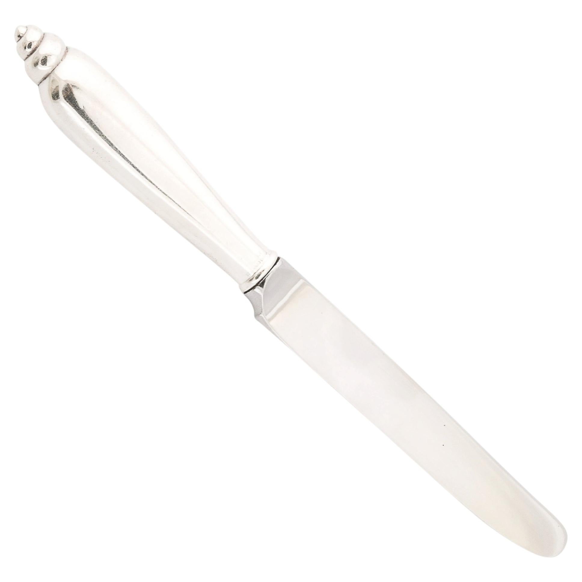 Pre-owned Angela Cummings Modernist Shell Form Sterling Silver Serving Knife Signed Cummings