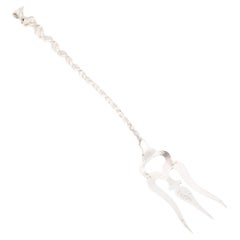 Arts & Crafts Movement Sterling Silver Twist Fork signed Whiting Manufacturing