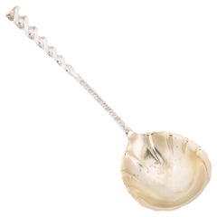 Arts & Crafts Sterling Silver & Gold Washed Twist Spoon by Whiting Manufacturing