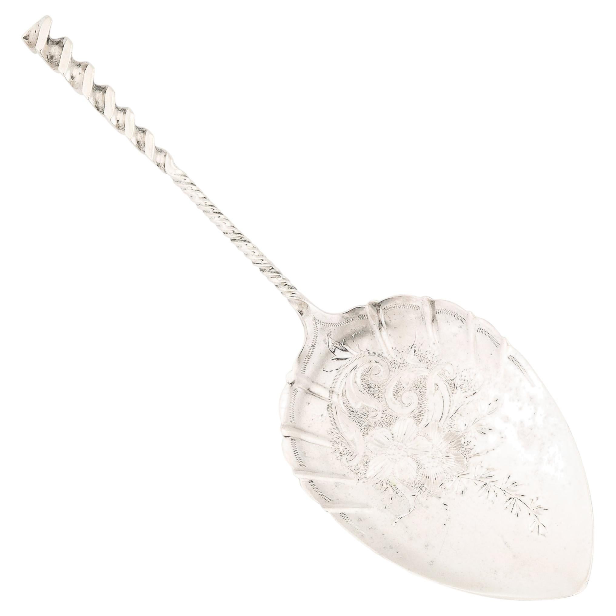 Pelle à gâteau en argent massif du mouvement Arts & Crafts, signée « Whiting Manufacturing » en vente