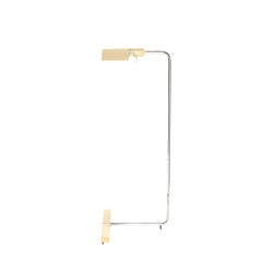 Lampada da terra regolabile in ottone lucido e nichel, in stile Mid-Century, firmata Cedric Hartman