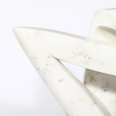 Mid-Century Modern Carrara Marble Abstract Sculpture