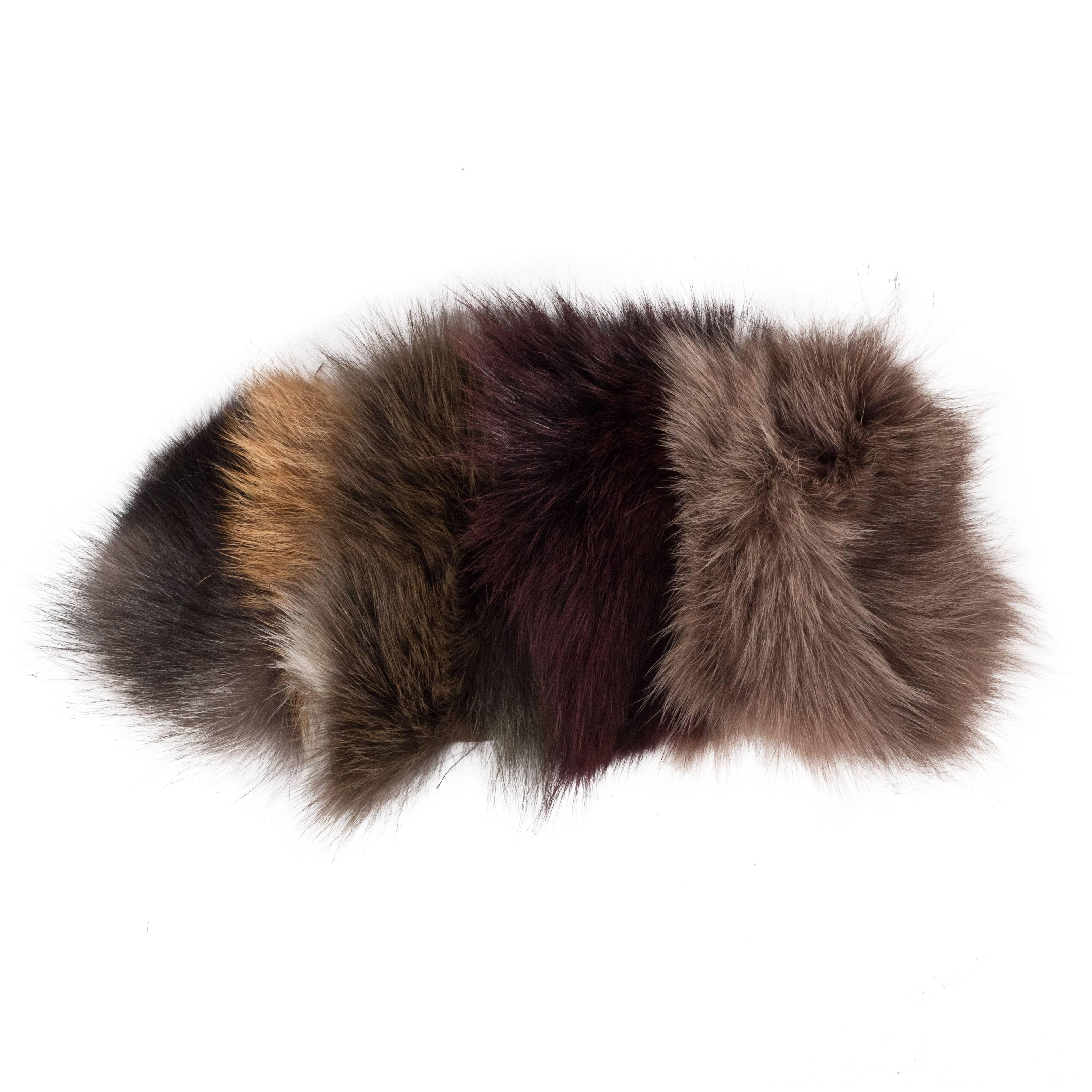 Luxurious Custom New Handmade Fox Fur Pillows in a Stunning Onyx Shade For Sale 2