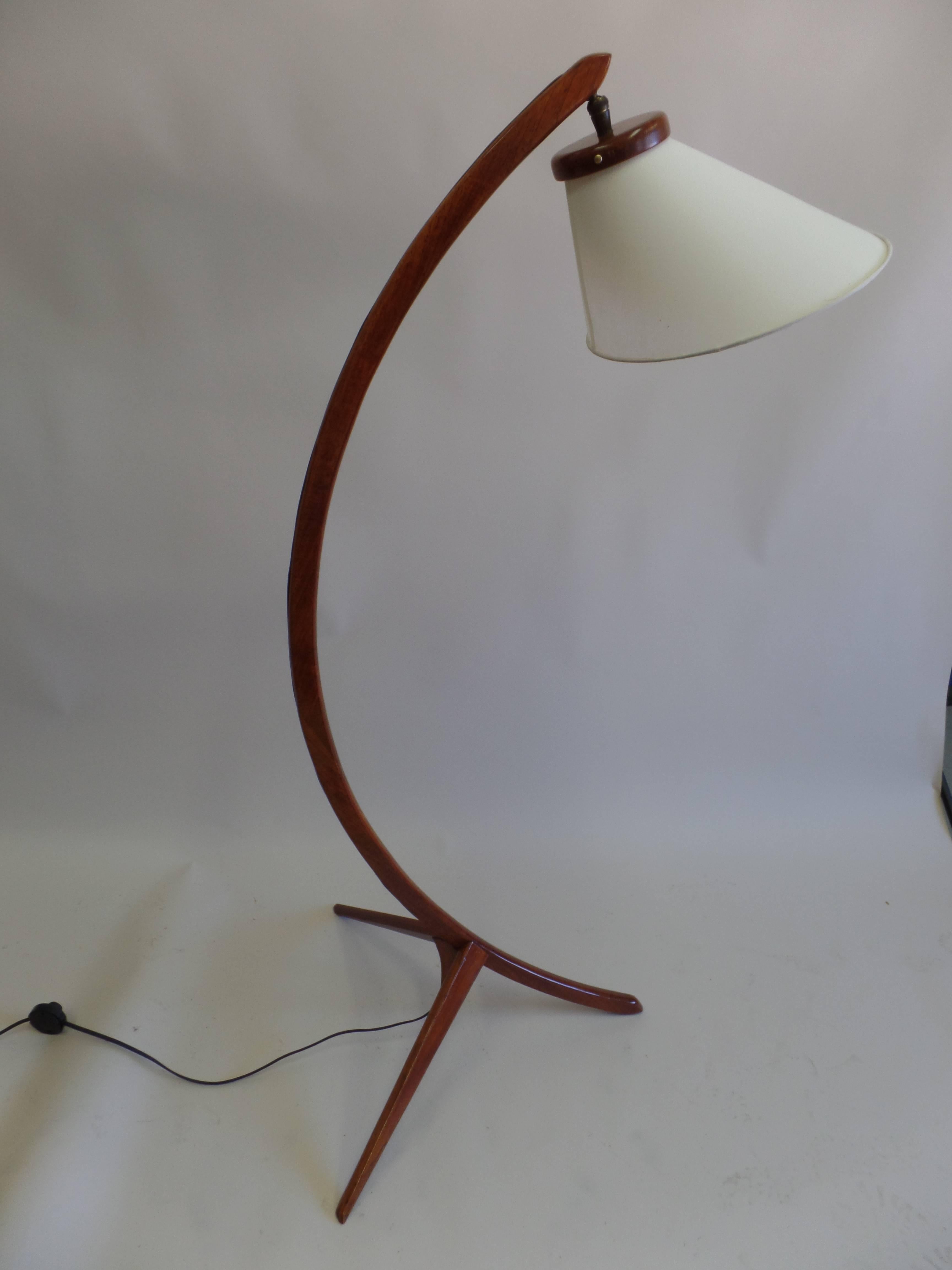 Mid-Century Modern Iconic Pair of 1950's Floor Lamps Attributed to Rispal, France
