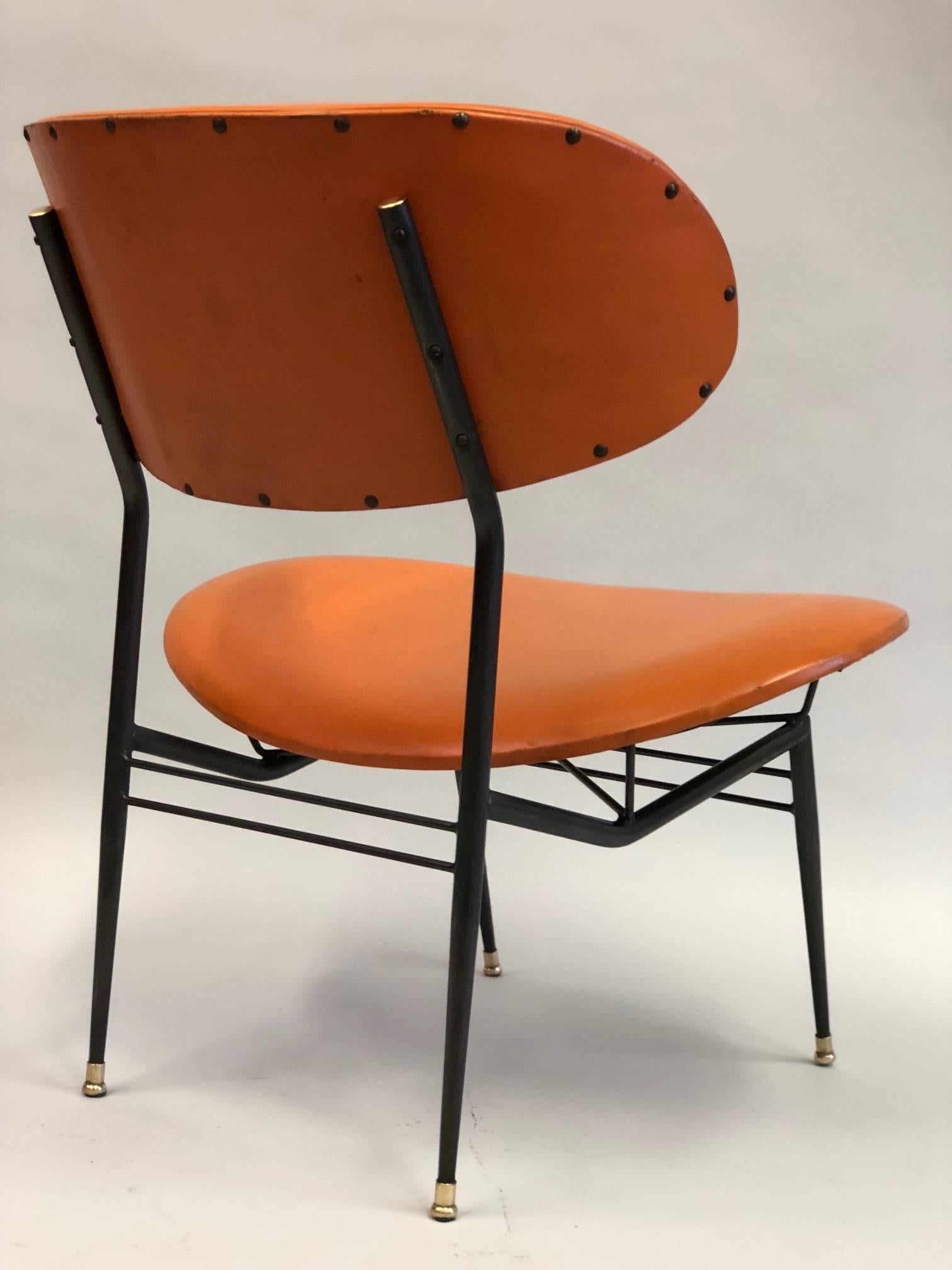 20th Century Two Pairs of Italian Mid-Century Modern Lounge Chairs by Gastone Rinaldi For Sale