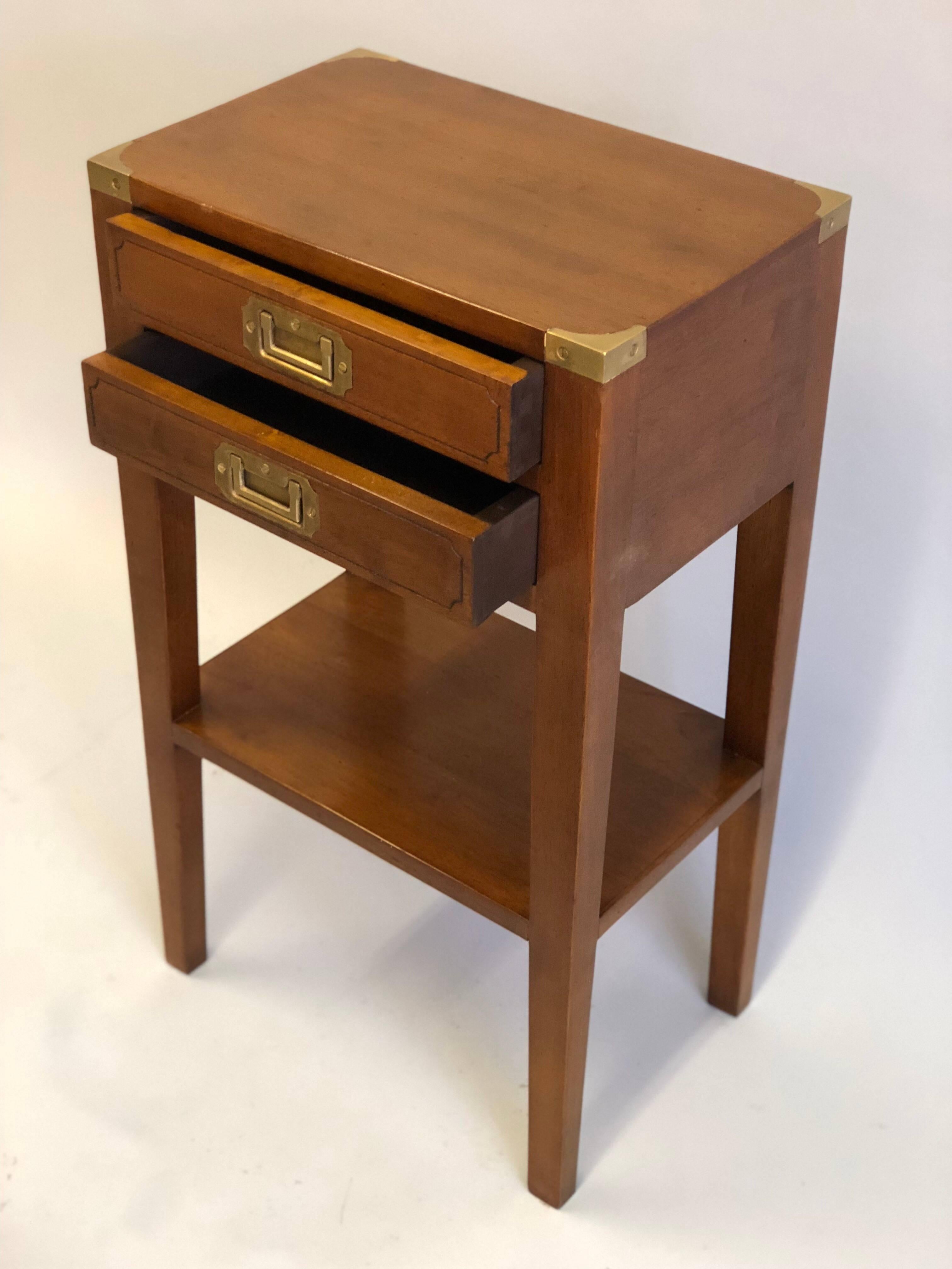 Pair French Mid-Century Modern Style Marine Nightstands / End Tables In Good Condition For Sale In New York, NY