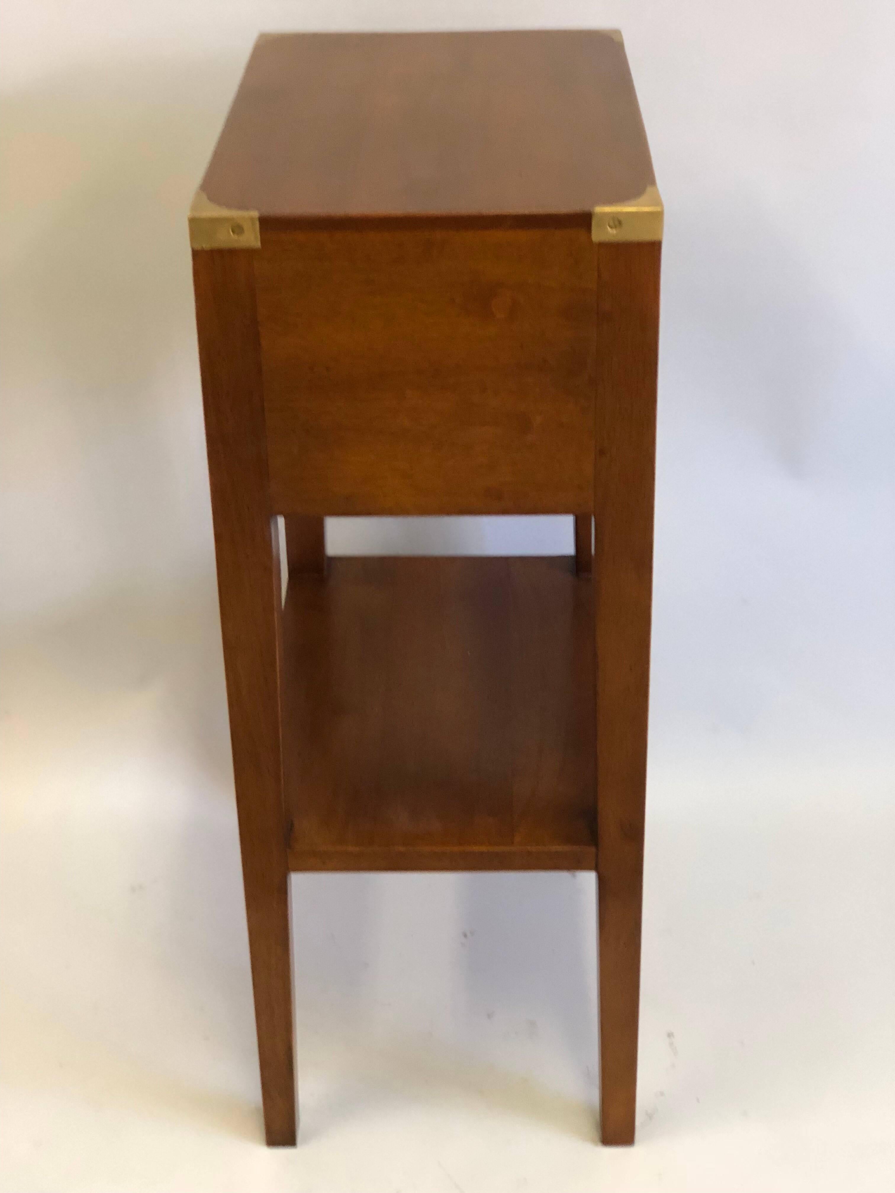 20th Century Pair French Mid-Century Modern Style Marine Nightstands / End Tables For Sale