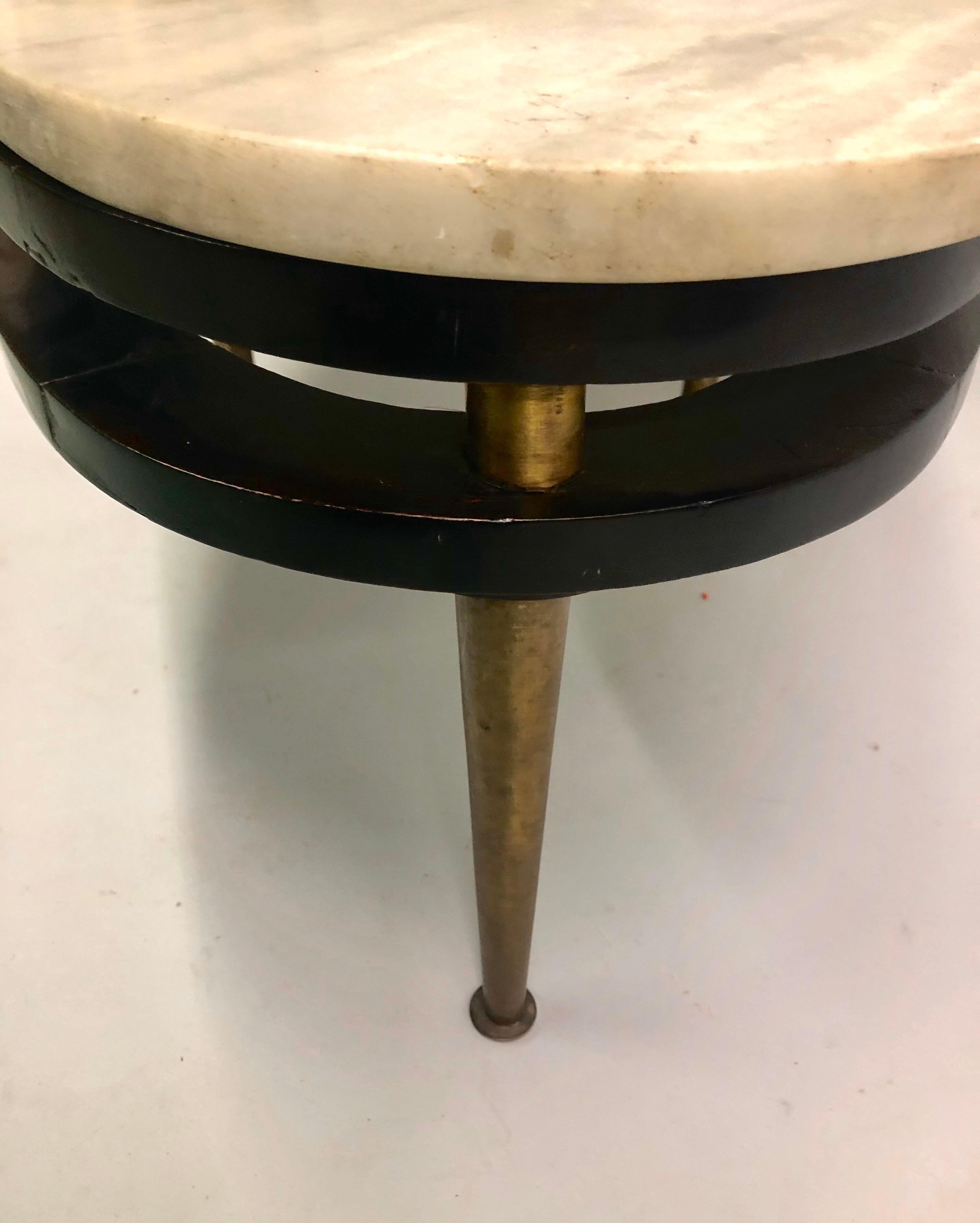 French Cantilevered Oval Cocktail Table For Sale 3
