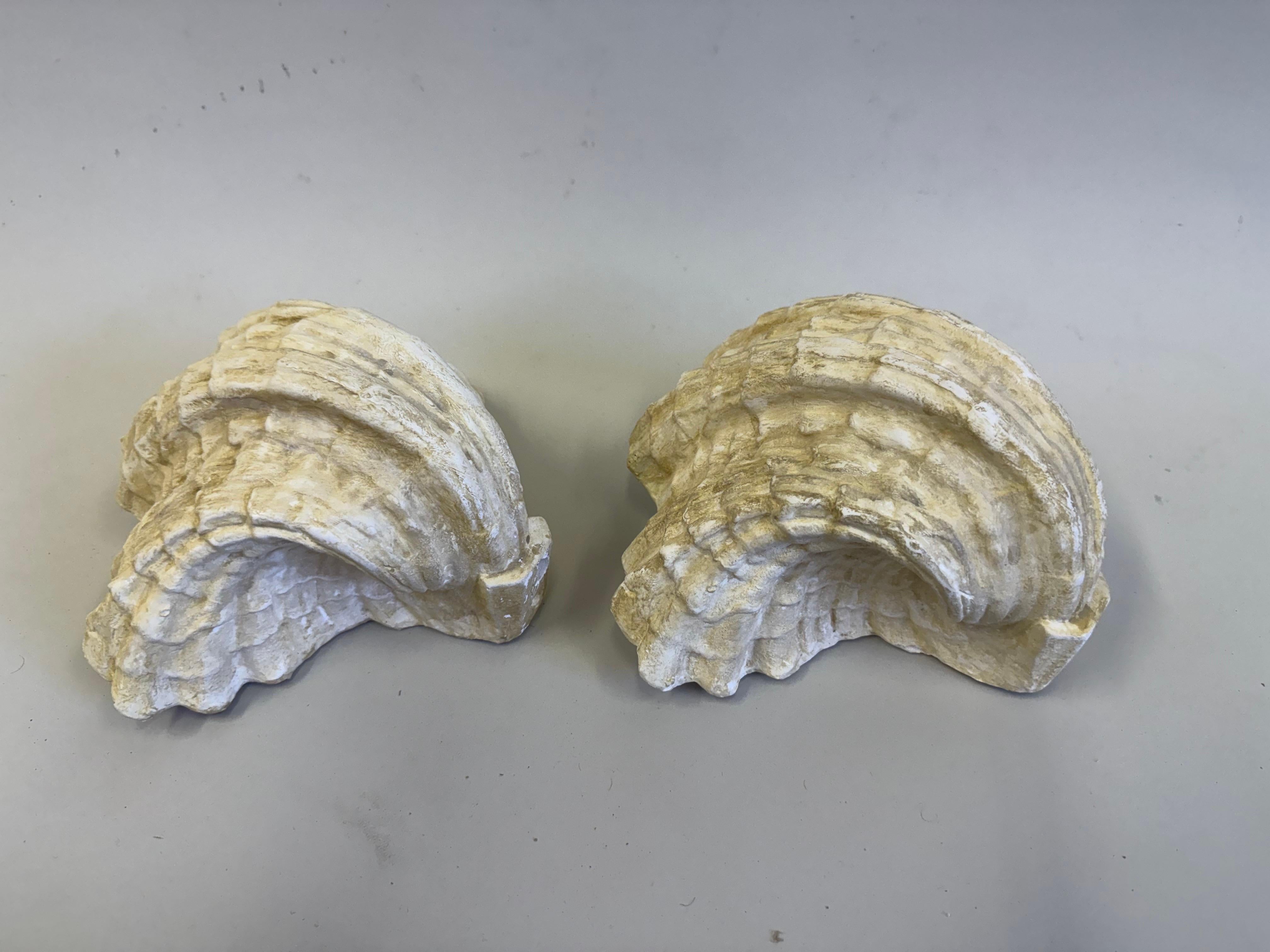 Pair of French Mid-Century Plaster Sconces by Serge Roche, France, 1930 For Sale 3