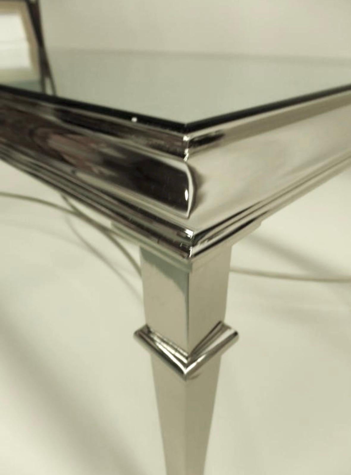 brushed nickel coffee table