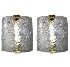 4 lampade italiane in vetro di Murano / Venezia della metà del secolo scorso di Leucos