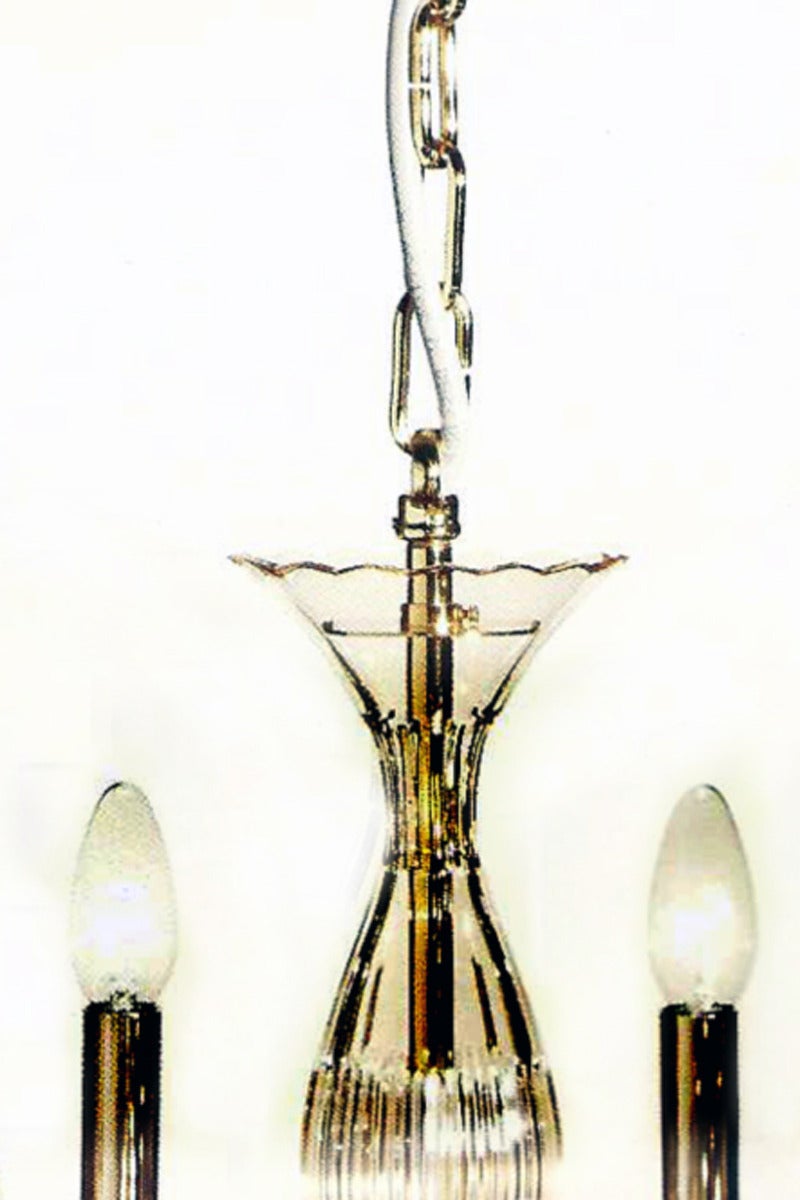 Murano Glass Italian Mid-Century Modern Style Amber Murano/Venetian Glass 12-Arm Chandelier For Sale