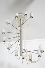French Mid-Century Minimalist 'A16' Chandelier by Alain Richard for Disderot