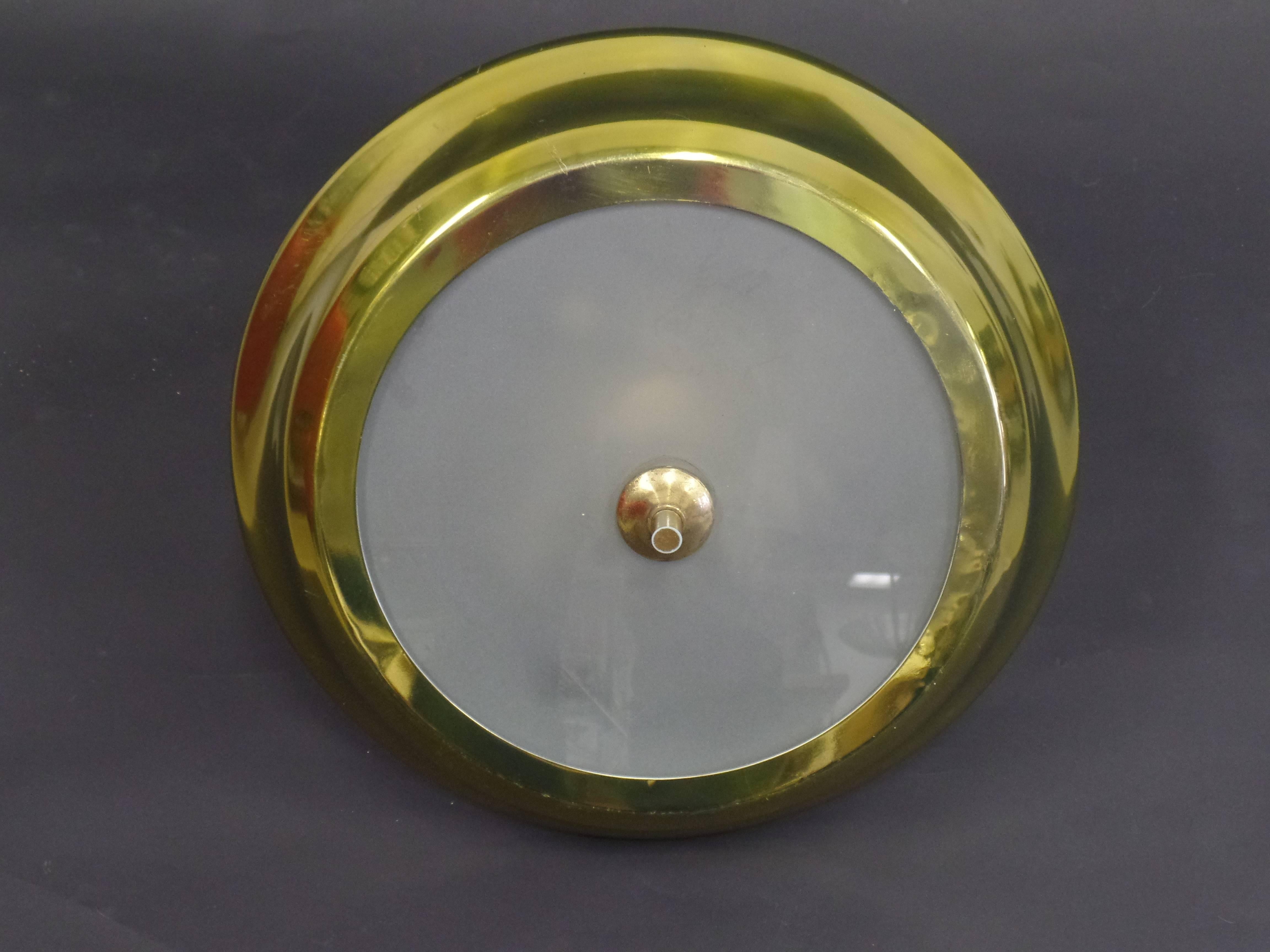 French Mid-Century Modern Brass Pendant / Fixture 2